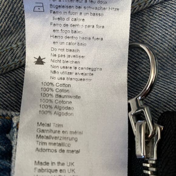 Urban Outfitters x Levis 501 Urban Renewal Upcycled Denim Jean Mini Skirt - Picture 7 of 7